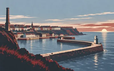 Whitehaven Harbour, A town built on purpose, on top of a mine: an illustration of a place on this route.