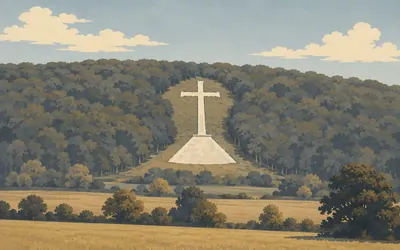 The Whiteleaf Cross, First recorded in 1742, and nobody knows what came before: an illustration of a place on this route.