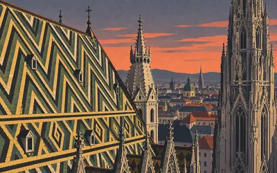 Vienna, World heritage, and on the danger list: an illustration of a place on this route.