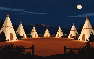 Wigwam Village #6, Holbrook, Three of the seven are left: an illustration of a place on this route.