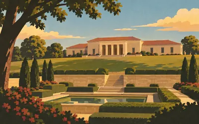 The Will Rogers Memorial, Claremore, Opened on what would have been his birthday: an illustration of a place on this route.
