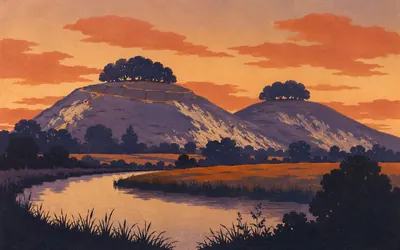 Wittenham Clumps, Two hills with hats on: an illustration of a place on this route.