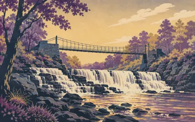 The Wynch Bridge, A miners' footbridge over Low Force: an illustration of a place on this route.